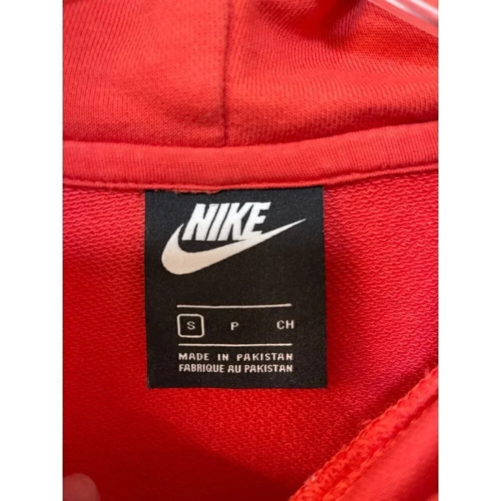 Nike Sportswear Varsity Hoodie Dress Logo White Gray Coral CJ3926 631 Small